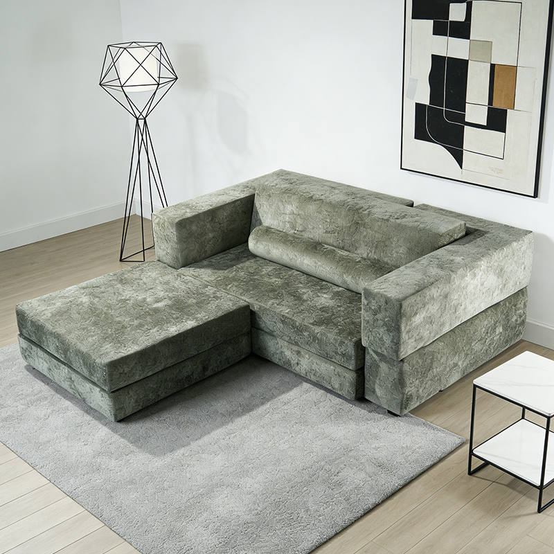 FORMLOW Modulares All-Schaumstoff-Rückenlehnen-Sofa