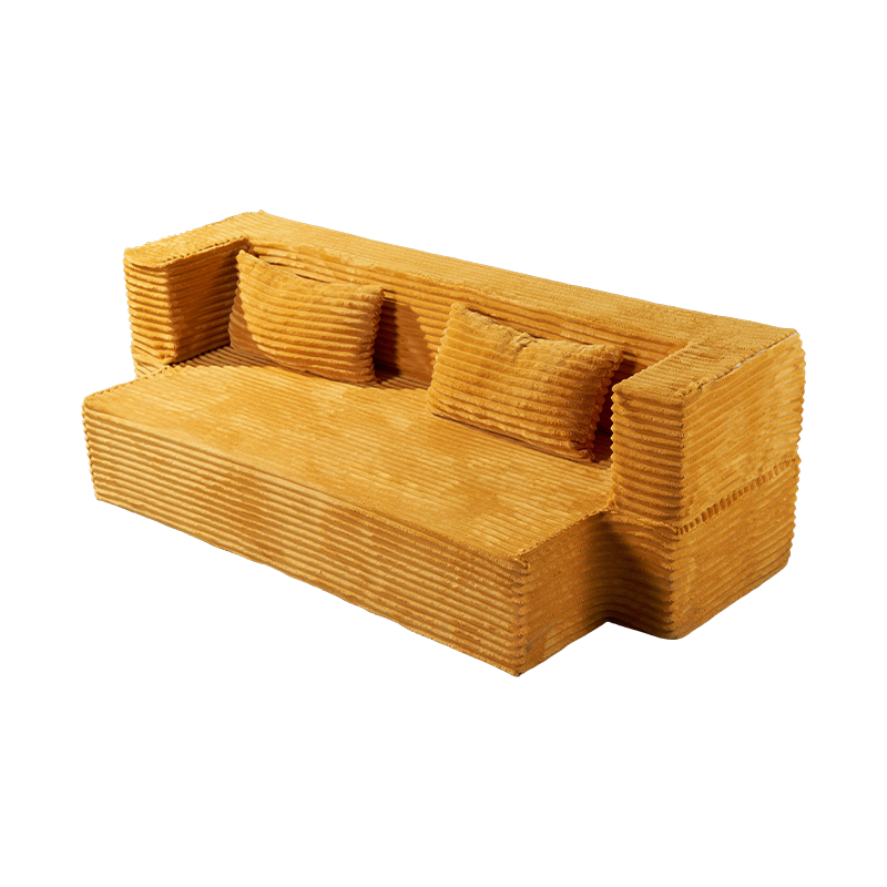 SOFTFORM All-Schaumstoff Cordstoff Kompressions-Schlafsofa