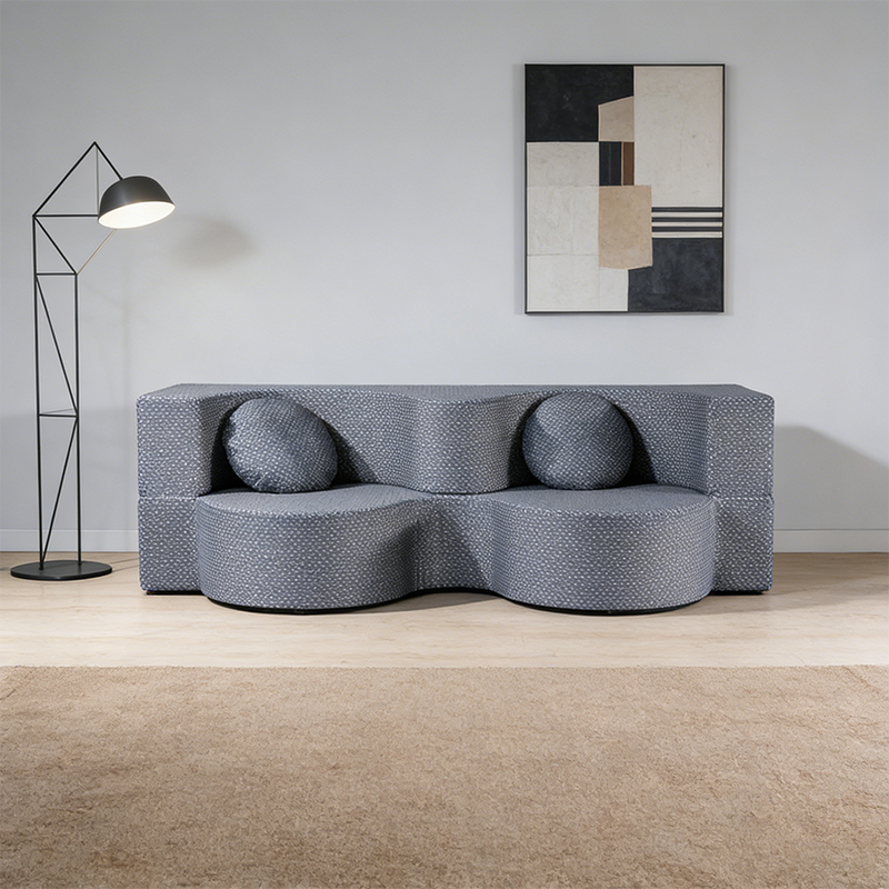 SOFTFORM All-Schaumstoff Integriertes gebogenes Schlafsofa